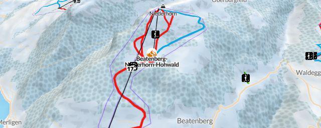 Piste map of the resort Niederhorn