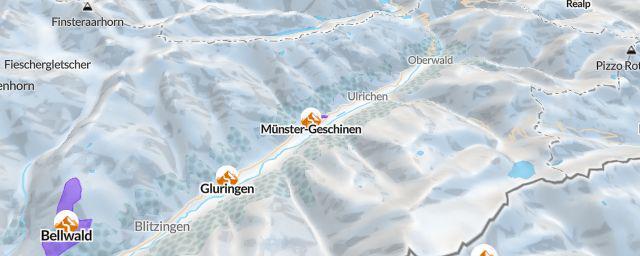 Piste map of the resort Nordisches Zentrum Goms