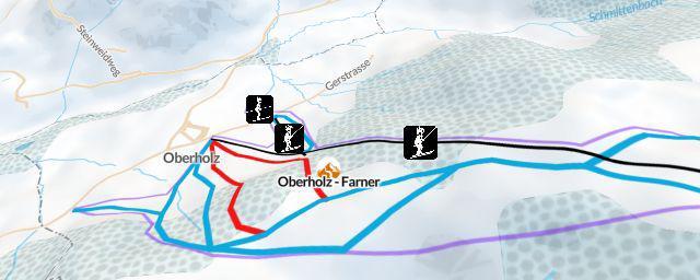 Piste map of the resort Oberholz - Farner