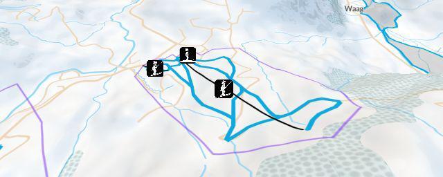 Piste map of the resort Oberiberg