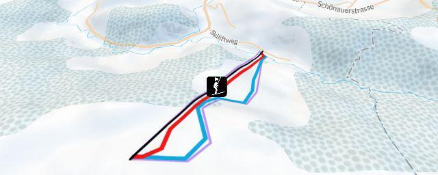 Piste map of the resort Oberwangen