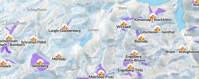 Piste map of the region Obwalden
