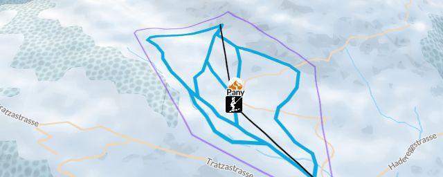 Piste map of the resort Pany