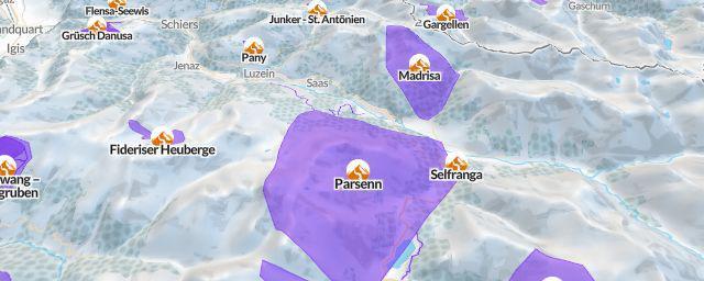 Piste map of the resort Parsenn