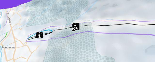 Piste map of the resort Pontresina