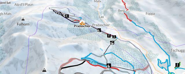 Piste map of the resort Pradaschier