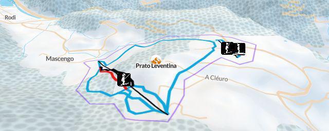 Piste map of the resort Prato Leventina