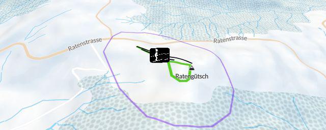 Piste map of the resort Raten