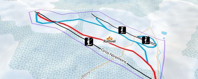 Piste map of the resort Rathvel