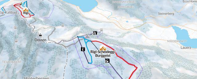 Piste map of the resort Rigi-Scheidegg/Burggeist