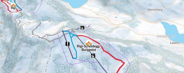 Piste map of the resort Rigi-Scheidegg