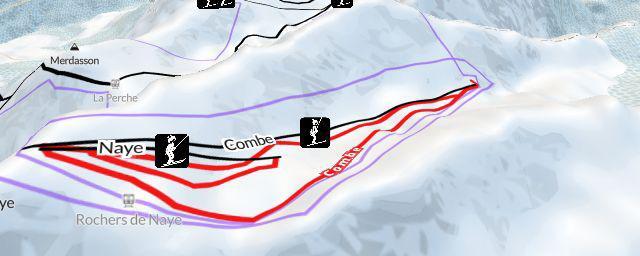 Piste map of the resort Rochers-de-Naye