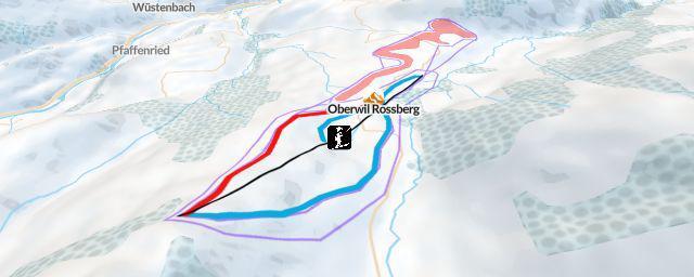 Piste map of the resort Rossberg Oberwil