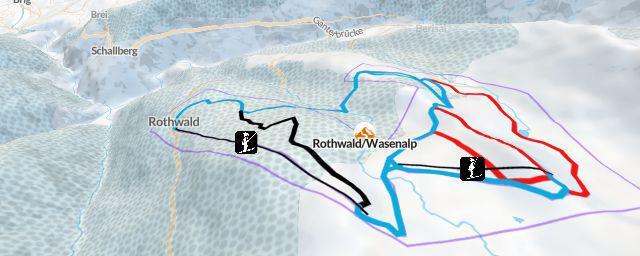 Piste map of the resort Rothwald