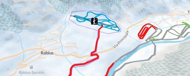 Piste map of the resort Runal Péra Trun