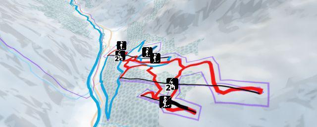 Piste map of the resort Saas-Almagell - Furggstalden/Heidbodme