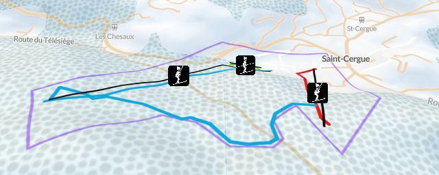 Piste map of the resort Saint-Cergue