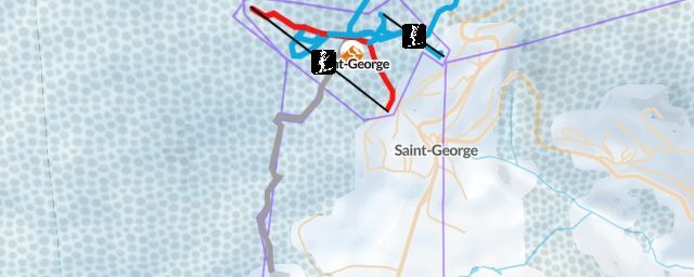 Piste map of the resort Saint-George