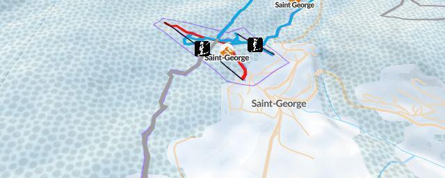 Piste map of the resort Saint George