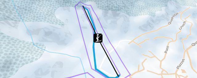 Piste map of the resort Samedan (St. Moritz)