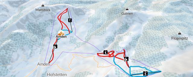 Piste map of the resort Amden