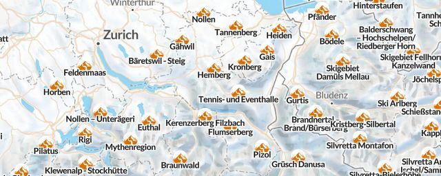 Piste map of the region Sankt Gallen