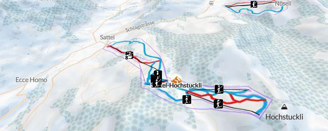 Piste map of the resort Sattel-Hochstuckli