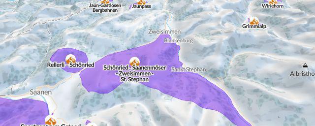 Piste map of the resort Schönried - Saanenmöser - Zweisimmen - St. Stephan