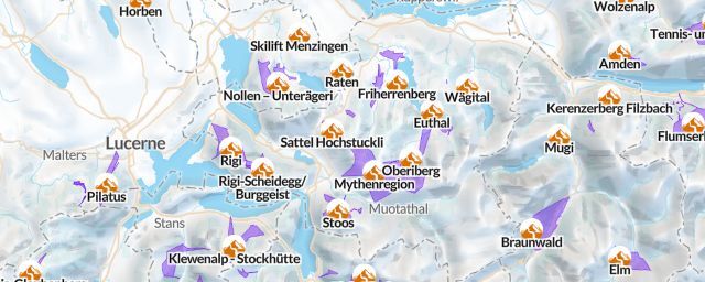 Piste map of the region Schwyz