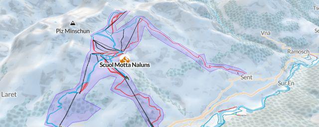 Piste map of the resort Scuol Motta Naluns