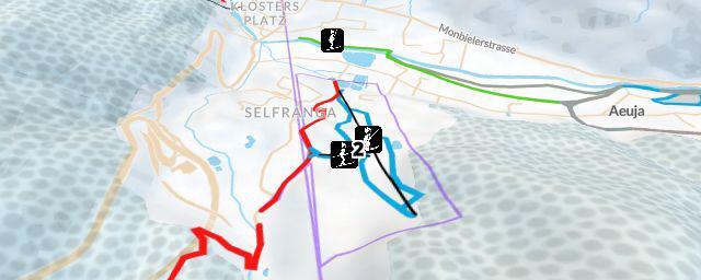 Piste map of the resort Selfranga