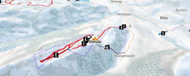 Piste map of the resort Skigebiet Ebenalp-Horn