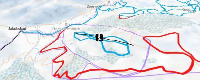 Piste map of the resort Skilifte Alpsteinblick