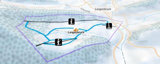 Piste map of the resort Langenbruck