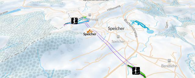 Piste map of the resort Speicher