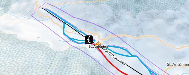 Piste map of the resort St. Antönien