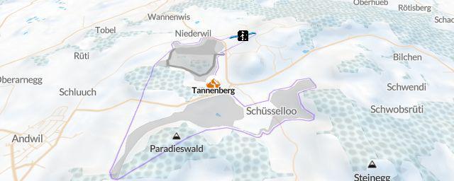 Piste map of the resort Tannenberg