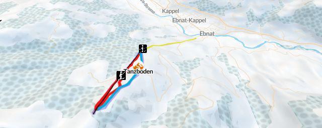 Piste map of the resort Tanzboden