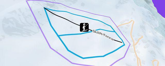 Piste map of the resort Tenna