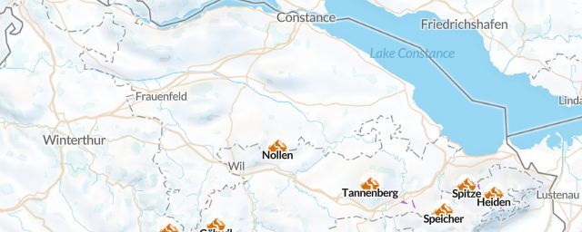 Piste map of the region Thurgau