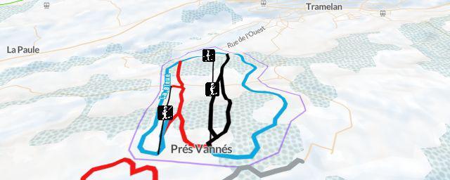 Piste map of the resort Tramelan