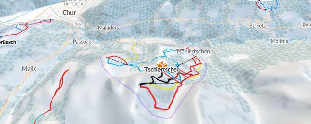 Piste map of the resort Tschiertschen