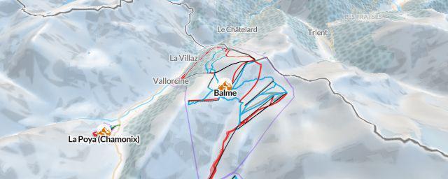 Piste map of the resort Balme