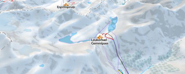 Piste map of the resort Leukerbad - Gemmipass