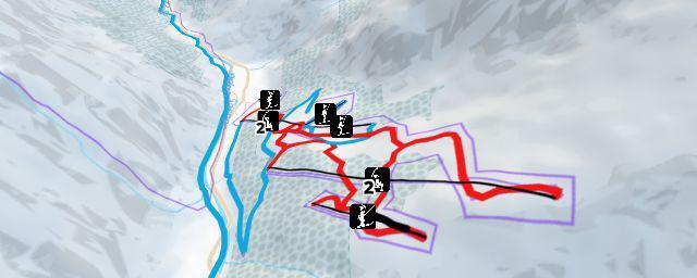 Piste map of the resort Saas-Almagell