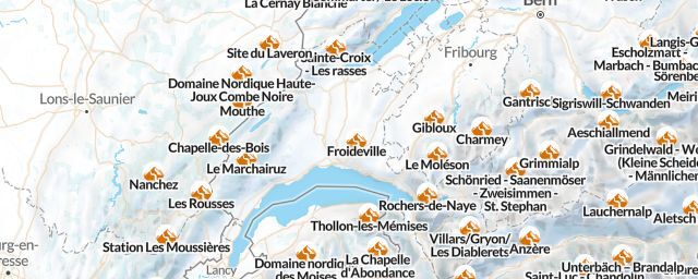 Piste map of the region Vaud