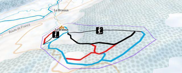 Piste map of the resort Le Brassus