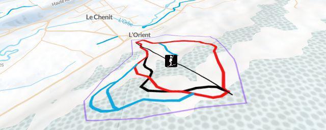 Piste map of the resort L'Orient