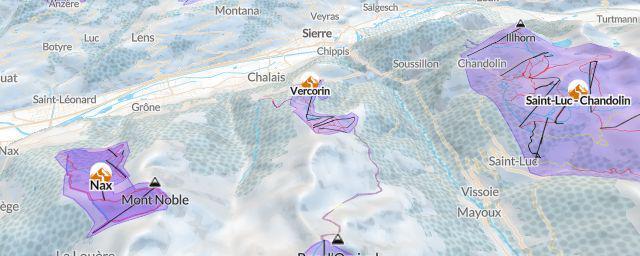 Piste map of the resort Vercorin