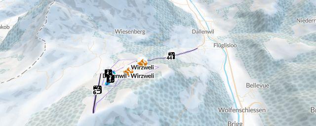 Piste map of the resort Wirzweli